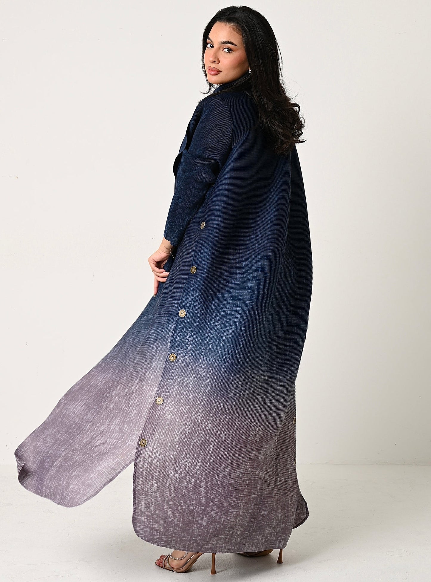 FAB105-Sky Ombré 3 piece abaya set