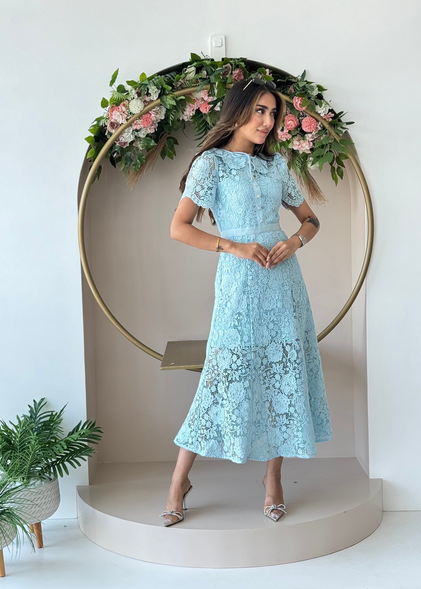 Sky Blue Dantel Dress