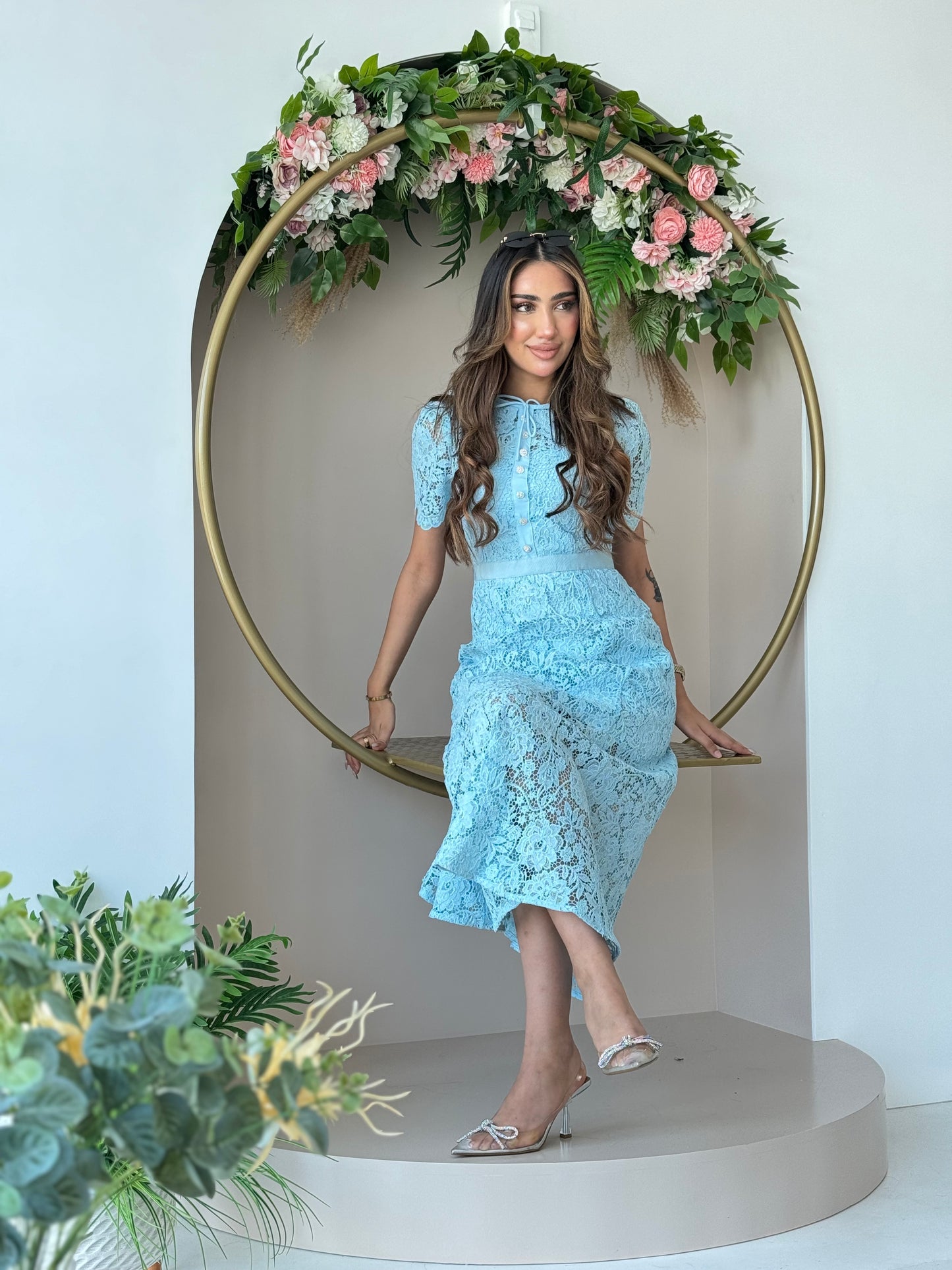 Sky Blue Dantel Dress