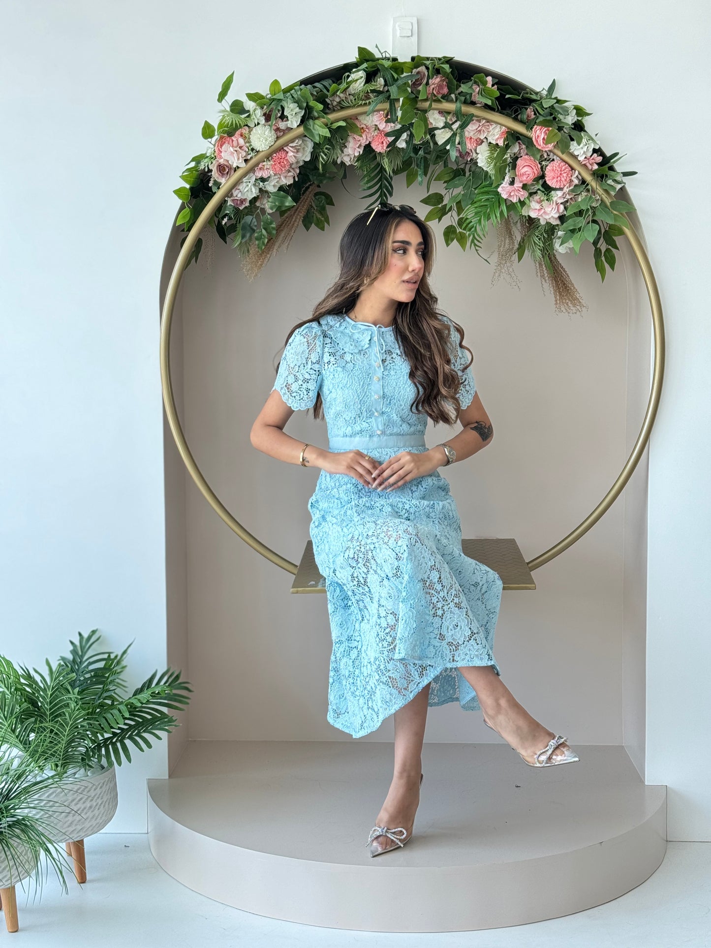 Sky Blue Dantel Dress