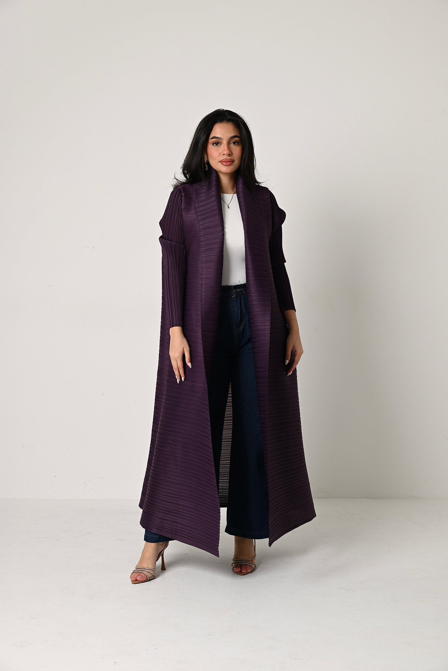 Purple Pleats Abaya