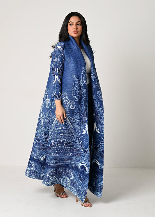 Patterned Pleats Abaya