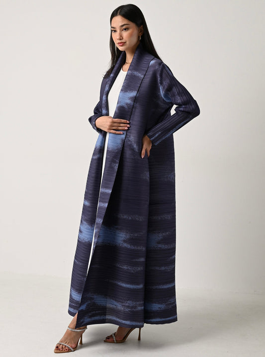 FAB119-Clouds Pleats Abaya with headscarf