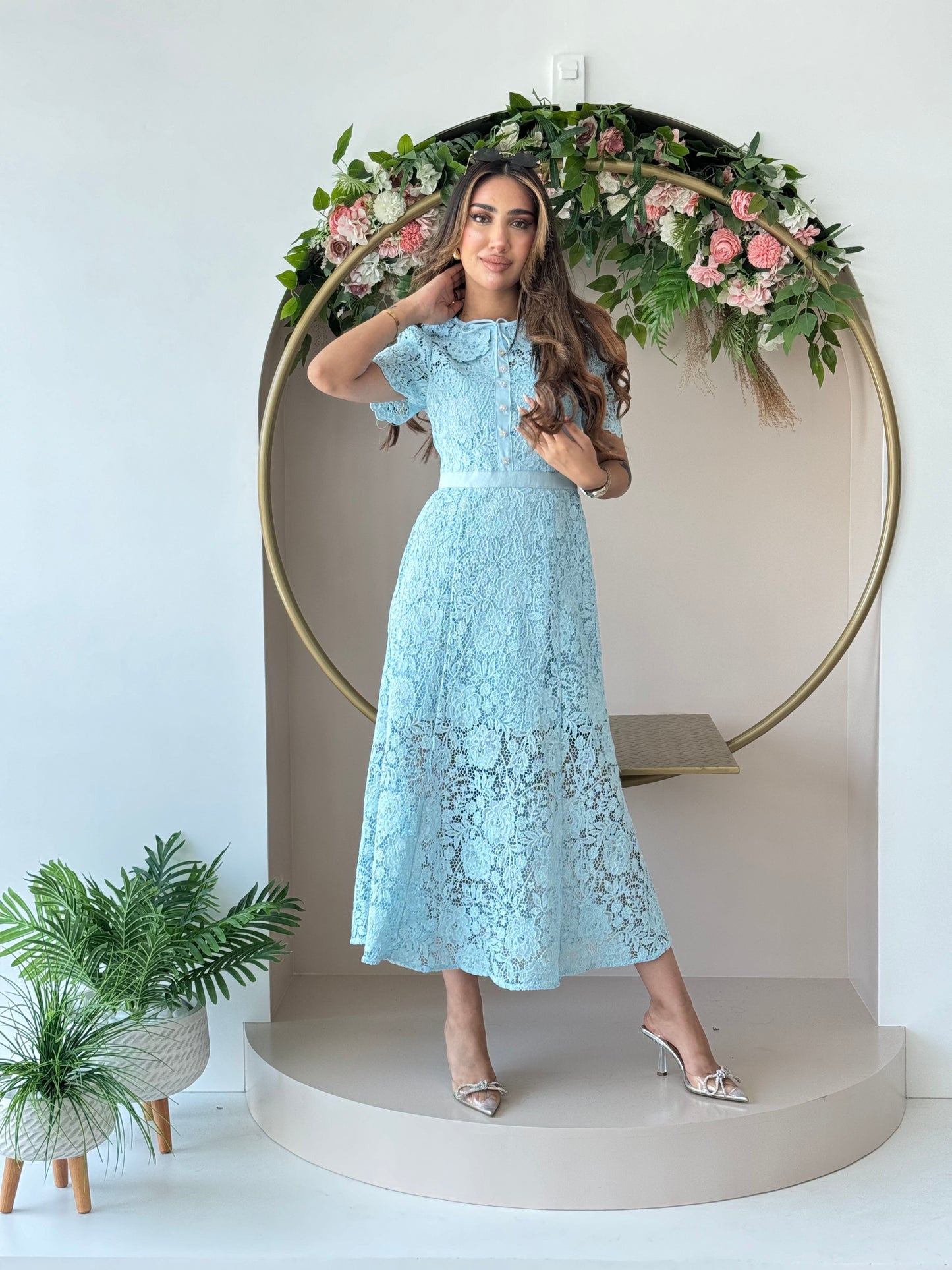 Sky Blue Dantel Dress