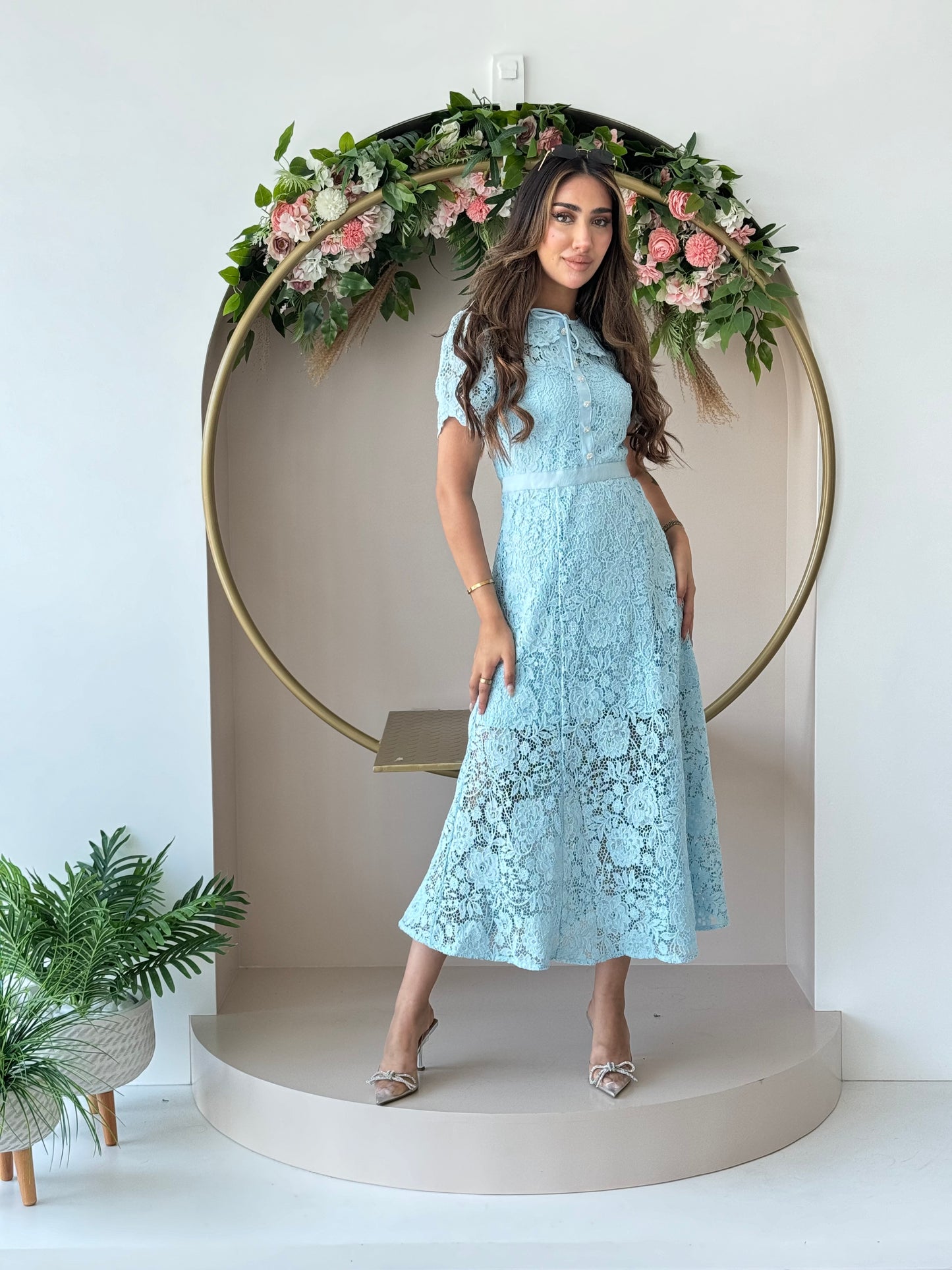 Sky Blue Dantel Dress