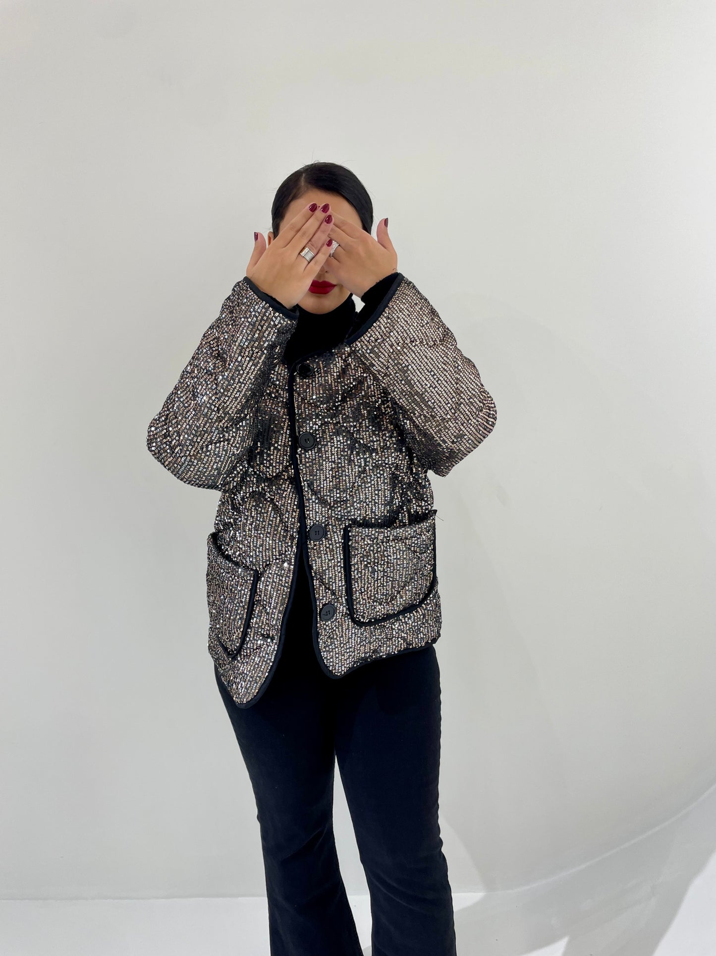 Sequins Quilted Jacket