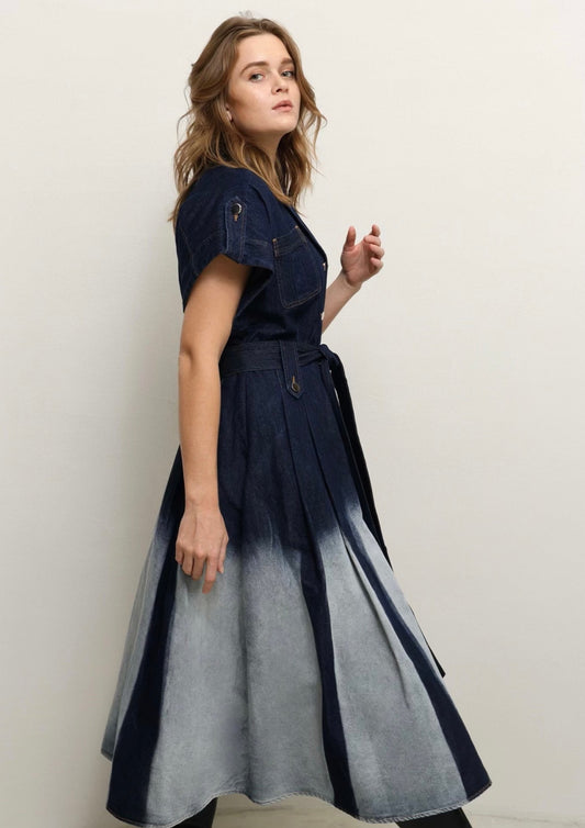 Ombre Denim Dress