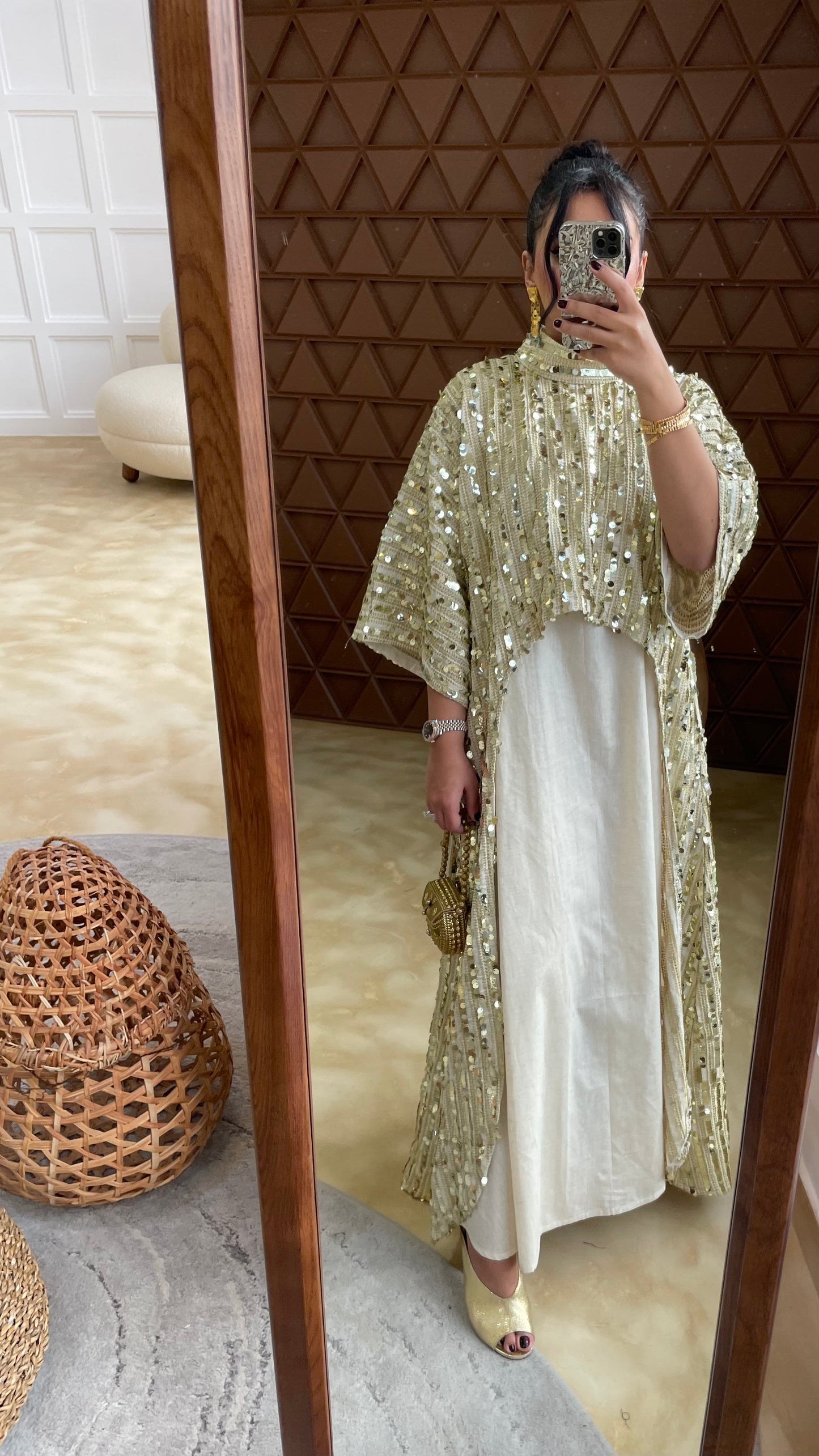 Gold Two-piece Kaftan