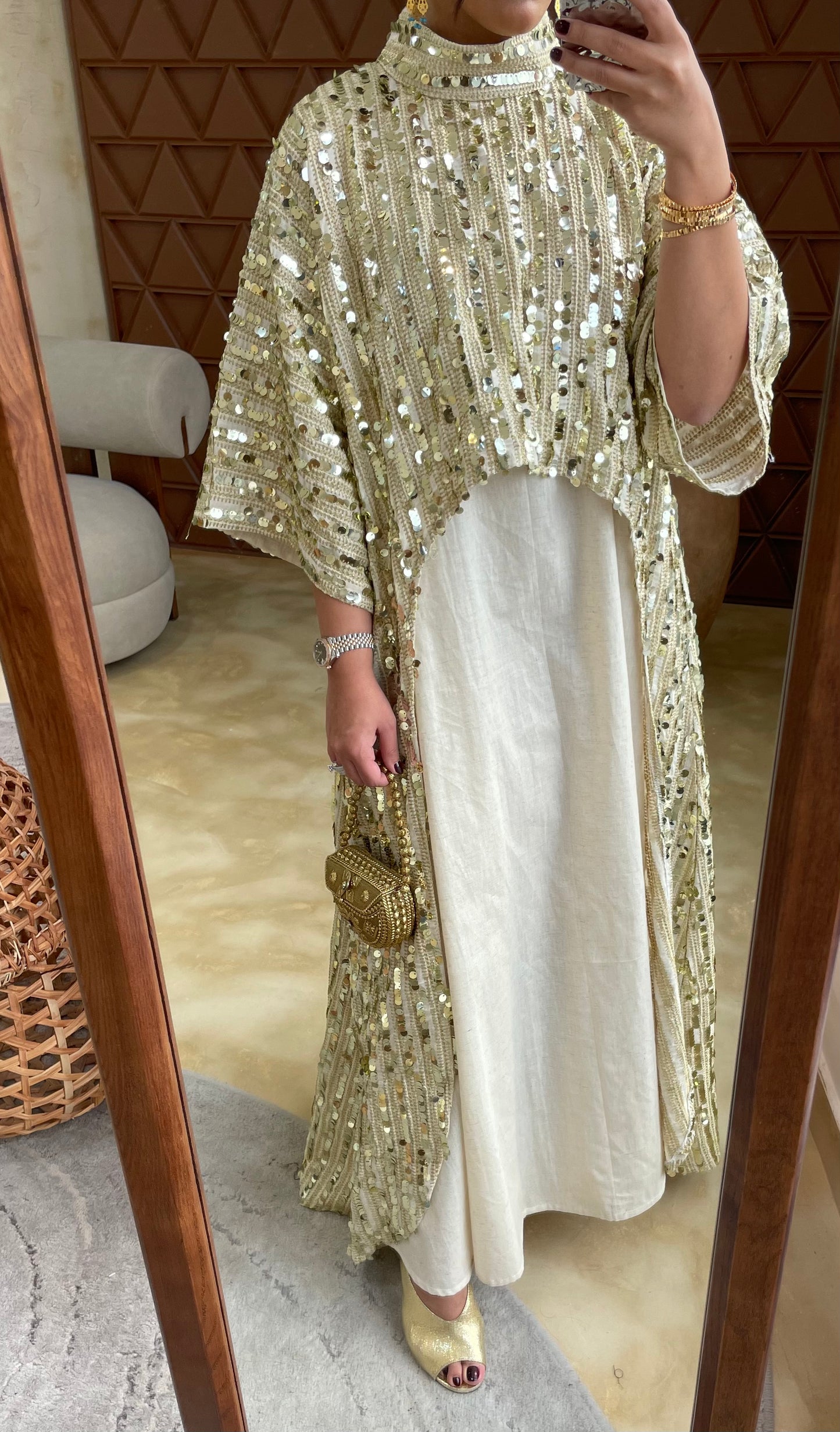 Gold Two-piece Kaftan