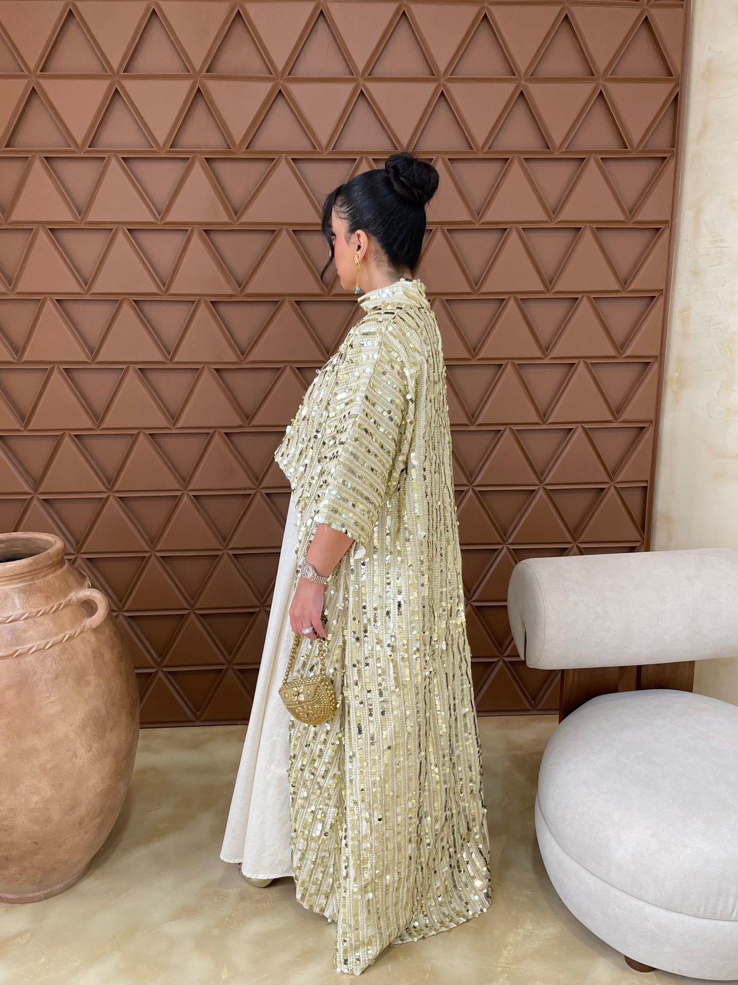 Gold Two-piece Kaftan