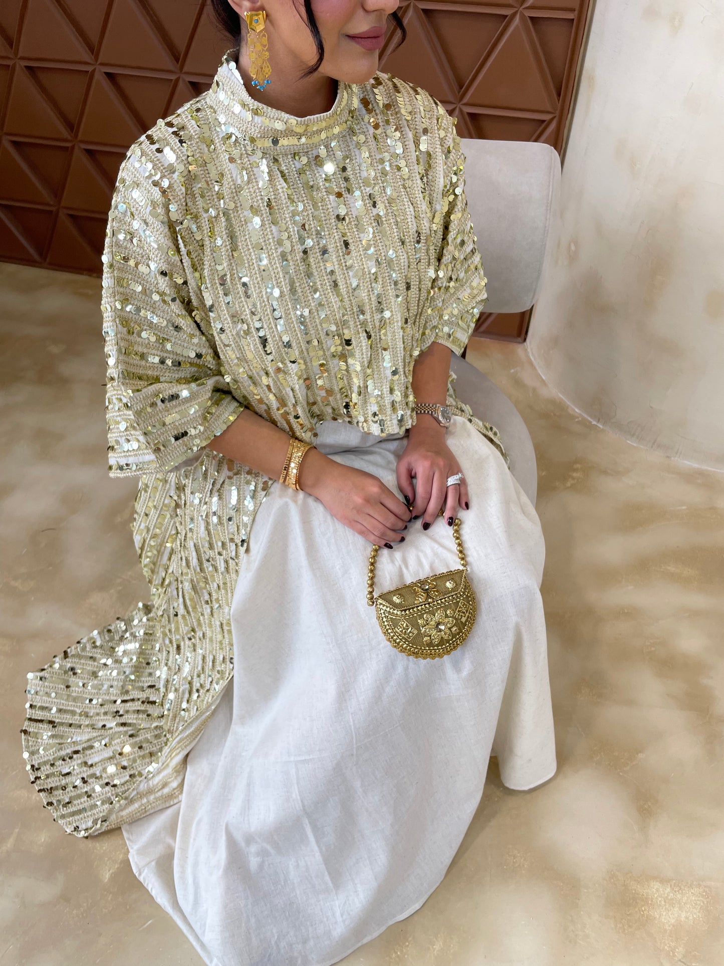 Gold Two-piece Kaftan