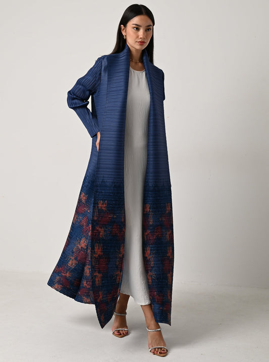 FAB120-Sky Pleats Abaya with headscarf