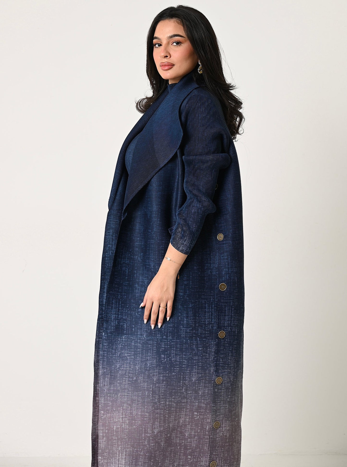 FAB105-Sky Ombré 3 piece abaya set